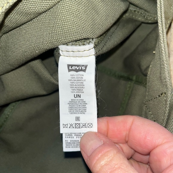 Levi's California Canvas Tote Bag Olive Green 100% Cotton - Picture 9 of 9